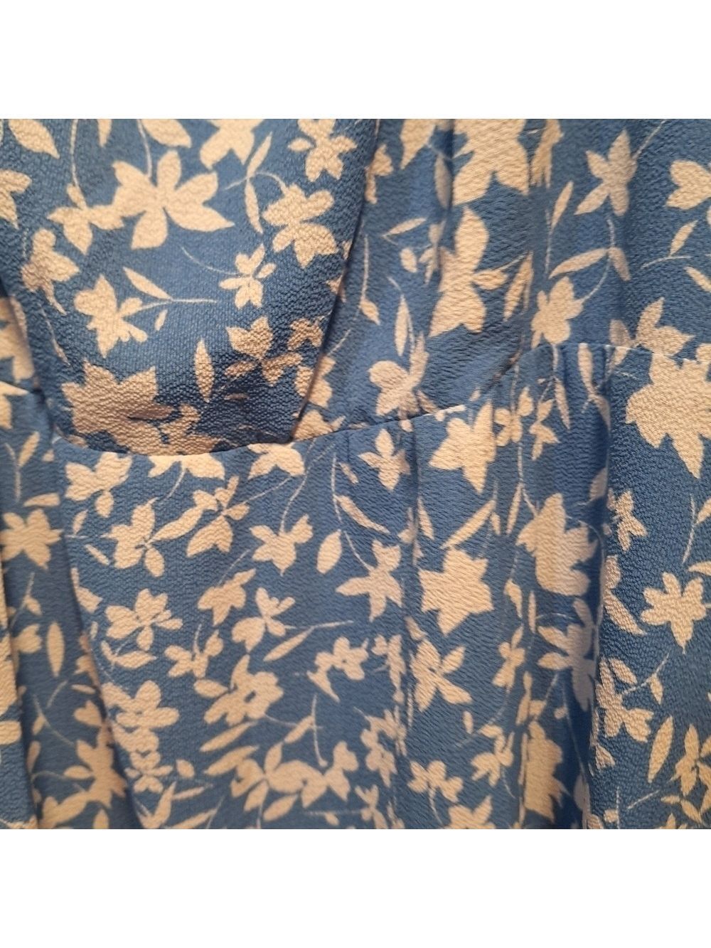 Sandra Darren Blue White Sun Dress Size 1X - Picture 6 of 10